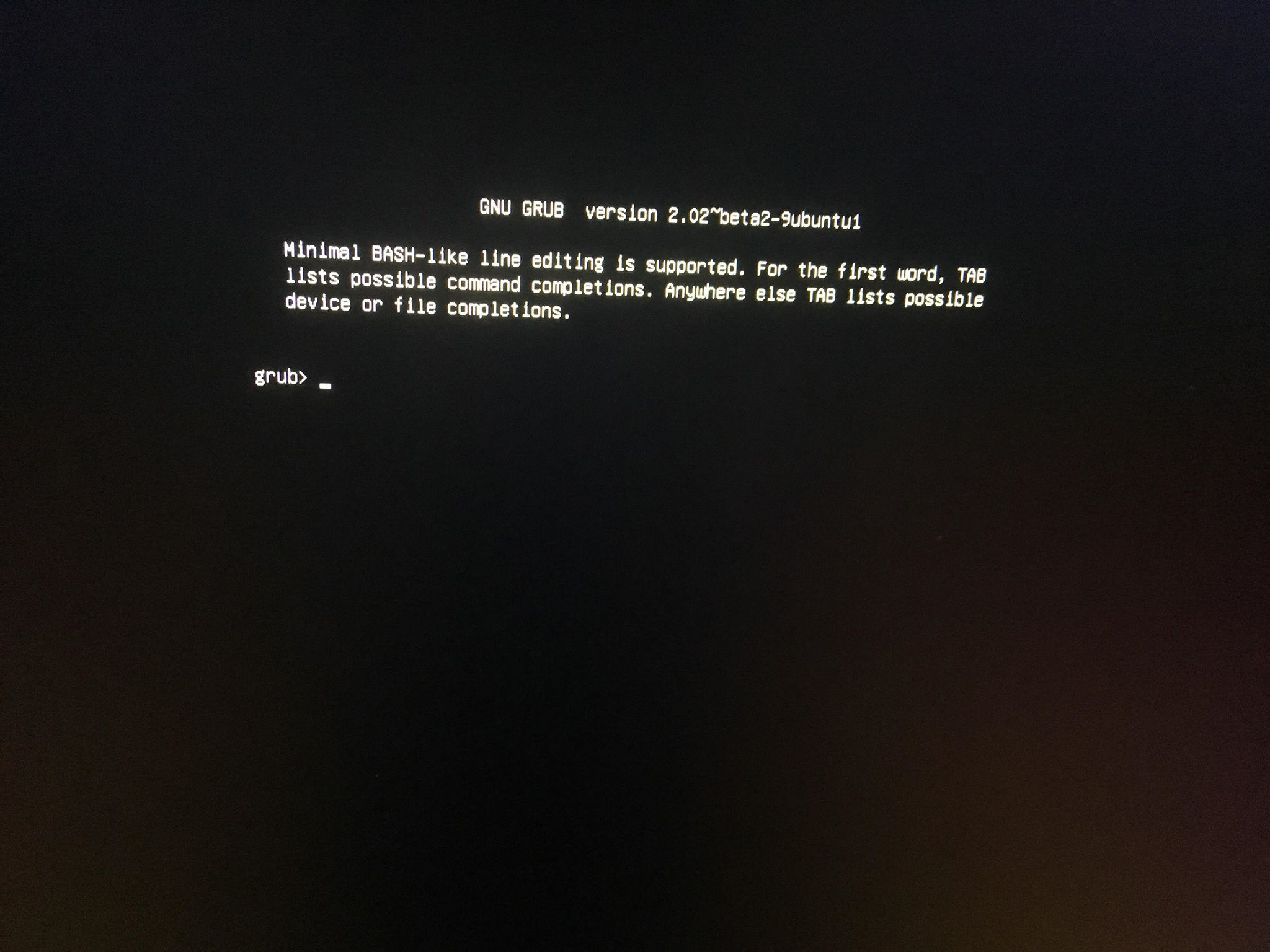Grub Error